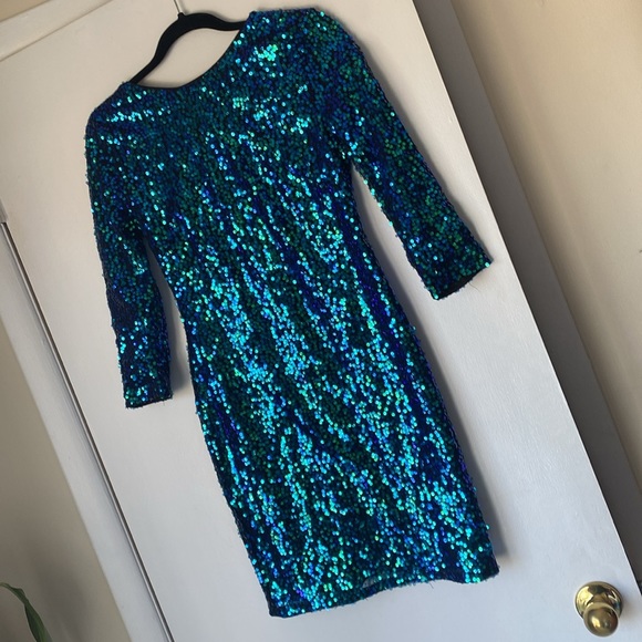 Low Back Bodycon Sequin Dress H&M small bling Taylor swift beyonce bling - Picture 4 of 14